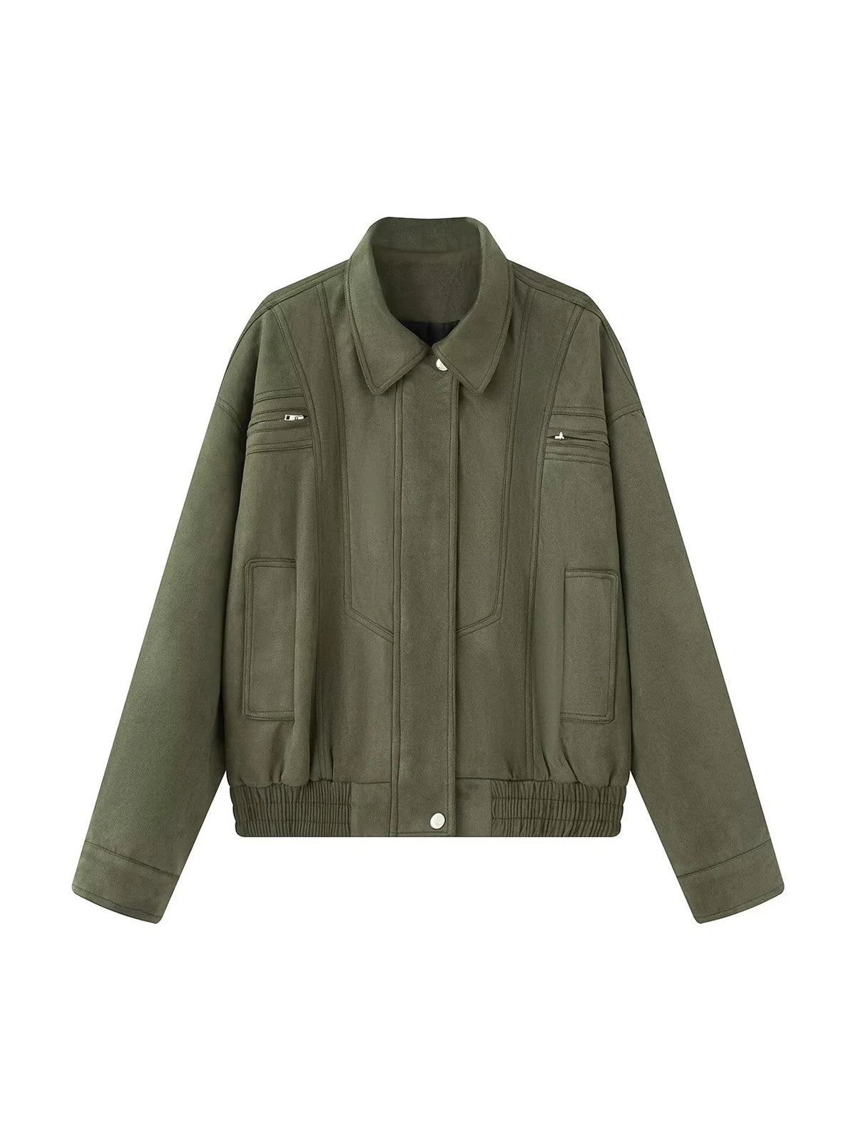 Vintage Women Leather Jacket 2026 New Autumn Winter Solid Zipper Lapel Collar Short Coat Long Sleeve Pockets Fashion Outerwear