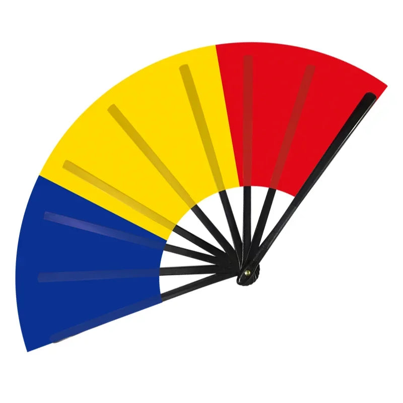 32 Country Flag Folding Hand Fan - مروحة يدوية قابلة للطي بأعلام 32 دولة