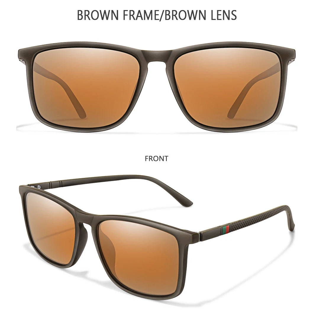 Luxury Square Vintage Polarized Cycling Sunglasses Men Fashion Travel Driving Fishing Sun Glasses Male Eyewear UV400