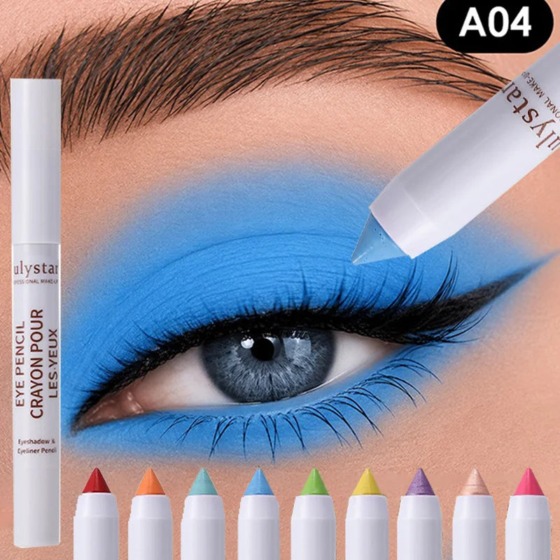 18colors Eyeshadow Stick Matte Shimmer Multi-color Waterproof High Pigmented Eyeshadow Pencil Crayon Makeup Tool Eye Cosmetics