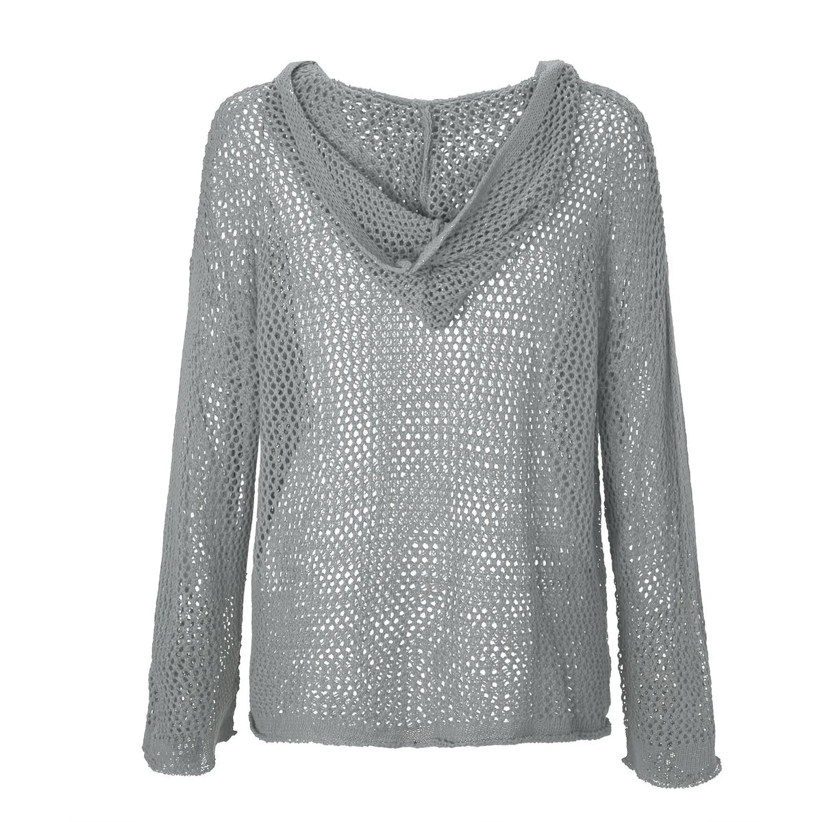 BKLD Loose T-Shirts Fashion Hooded Long Sleeve Tops Cover-Ups Clothes For Women Knitted Casual Top Tees Streetwear Solid Color