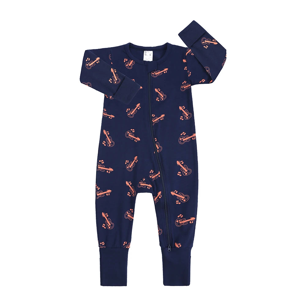 Spring Long Sleeve Baby Romper Newborn Jumpsuit Toddler Boy Girl Cotton Soft Onesie Pajamas Double Zipper Bodysuit Fall Clothes