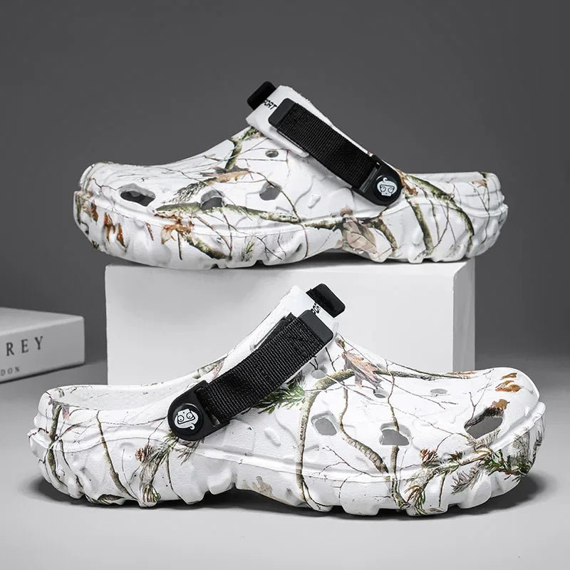 Summer Men's Clogs Sandals Man Home Garden Shoes Comfortable Men Slippers Non-Slip Soft Bottom Flip Flop Sandals Big Size 46 47