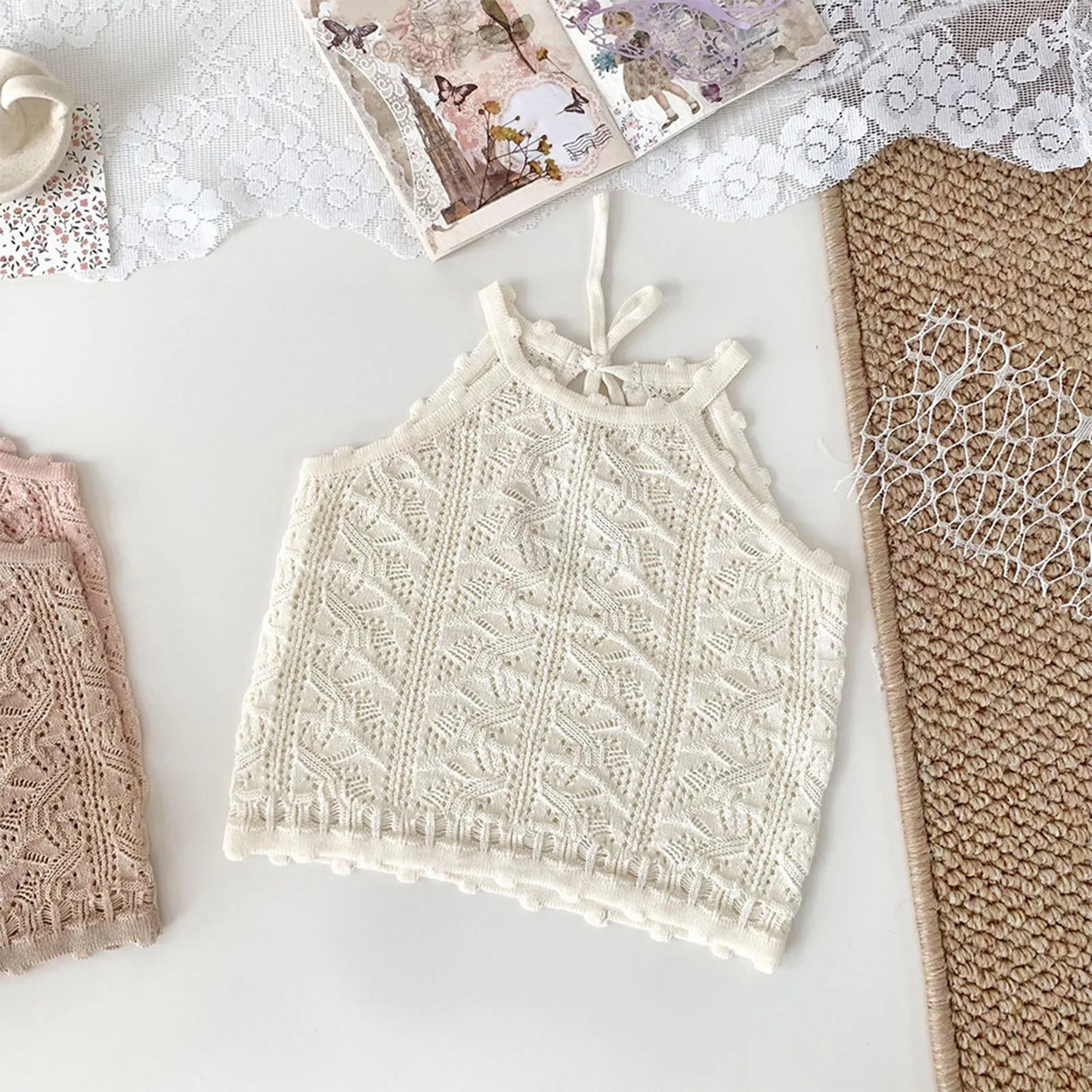 Baby Girl Sweet Summer Cardigan Bolero Jacket Short Fly Sleeve Ruffled Coat Outerwear Toddler Clothes for Wedding Birthday Party