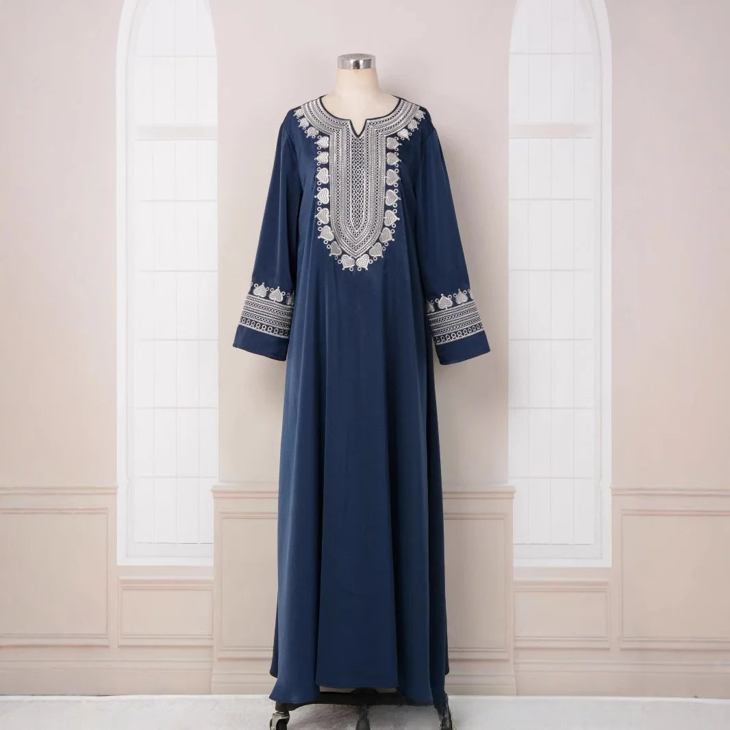 New arrival elegant Women's Dress MT064 Embroidered Long Robe for spring season, Ramadan, Eid celebrations