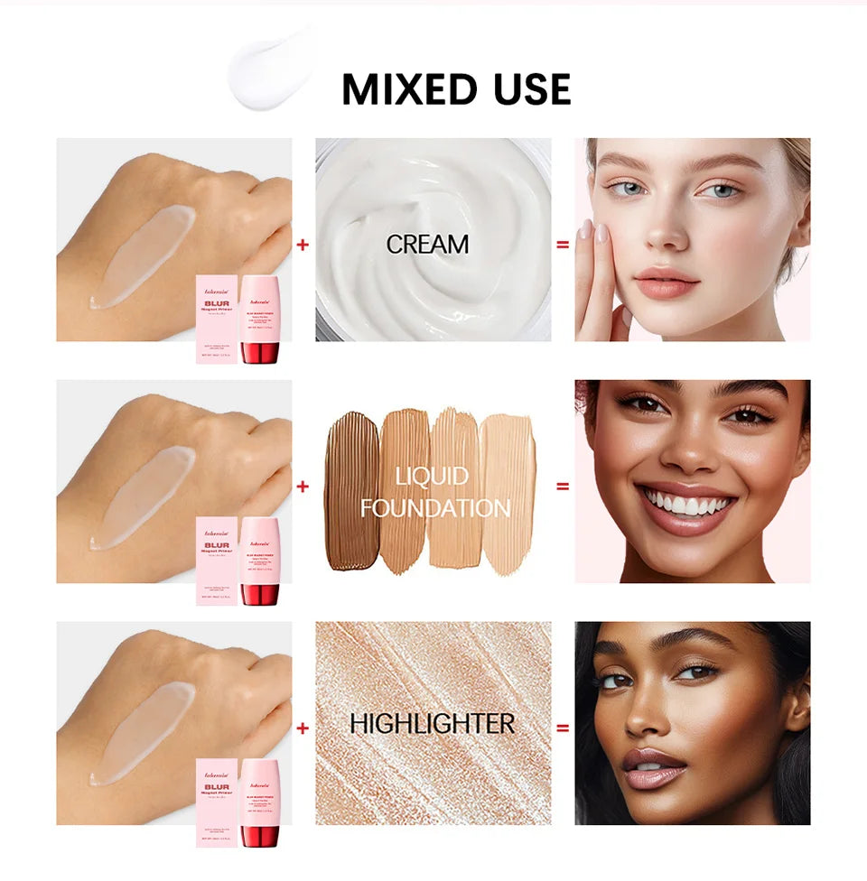 Blur Magnet Pore Blur Primer Matte Finish Oil Control Moisturizing Evens Skin Tone Seamless Long Lasting Makeup Base Flawless Face Primer