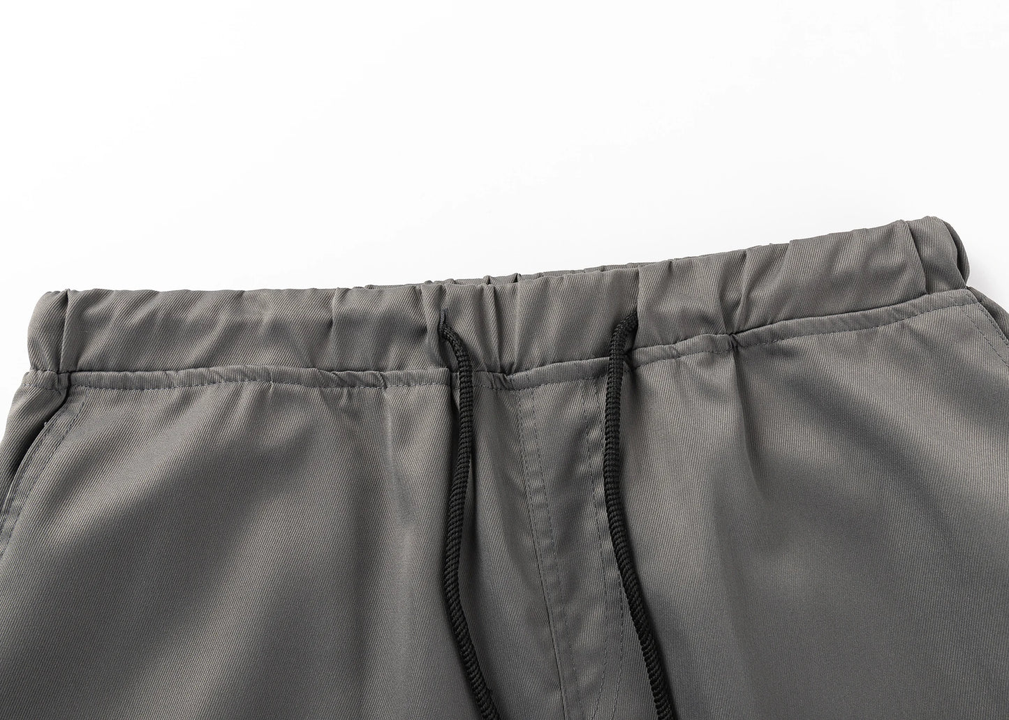 New Men’s Summer Casual Shorts – Solid Drawstring Knee-Length