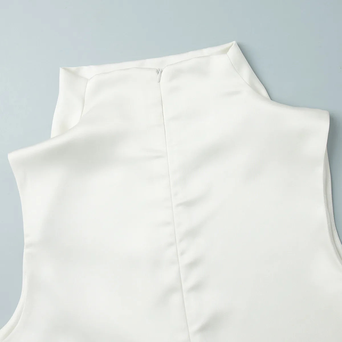 BKLD Fashion Lace Patchwork Turtleneck Vest 2026 Summer New Irregular Vest Satin Sleeveless Tops Streetwear Clothes For Women