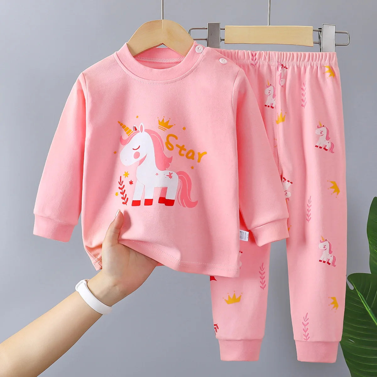 New Kids Boys Girls Pure Cotton Pajamas Cute Cartoon Long Sleeve Pyjamas Toddler Baby Autumn Sleepwear Children's Clothing Sets