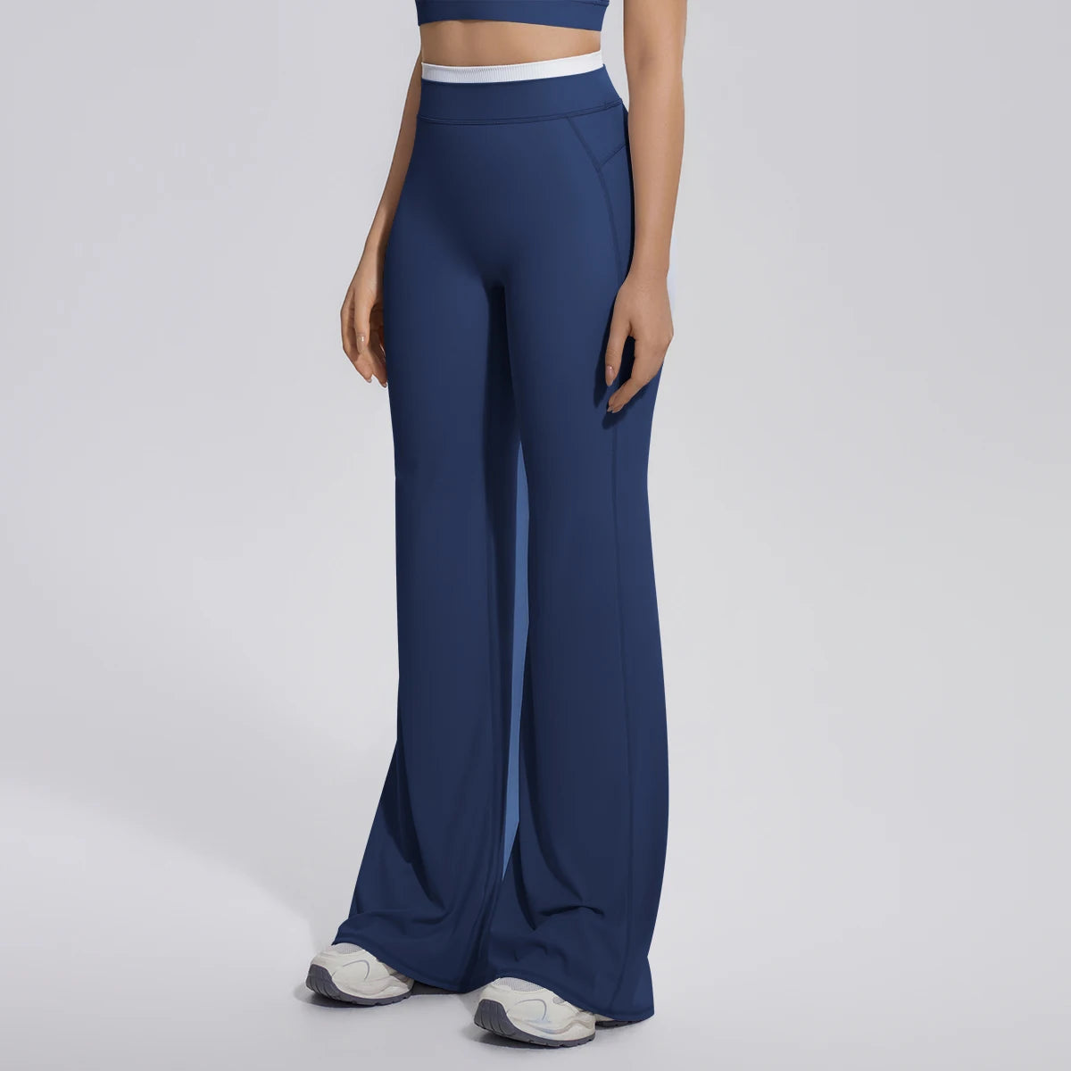 Rooftrellen Summer Woman Loose Breathable Yoga Wide Leg Pants Gym Running Quick Drying Yoga Pants High Stretch Bell-bottoms