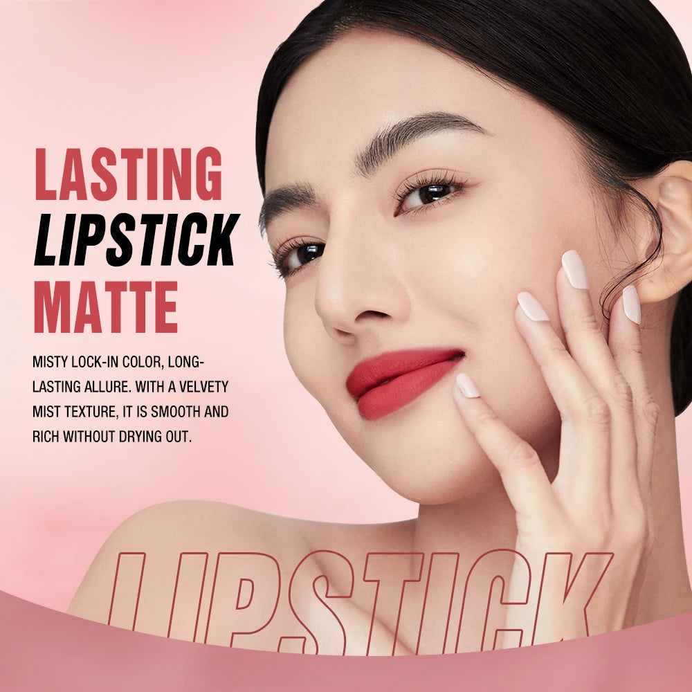 O.TWO.O Matte Lipstick Lip Tint 14 Colors Waterproof Long Lasting Non-transfer Smooth Highly Pigmented Velvet Lip Sticks Makeup
