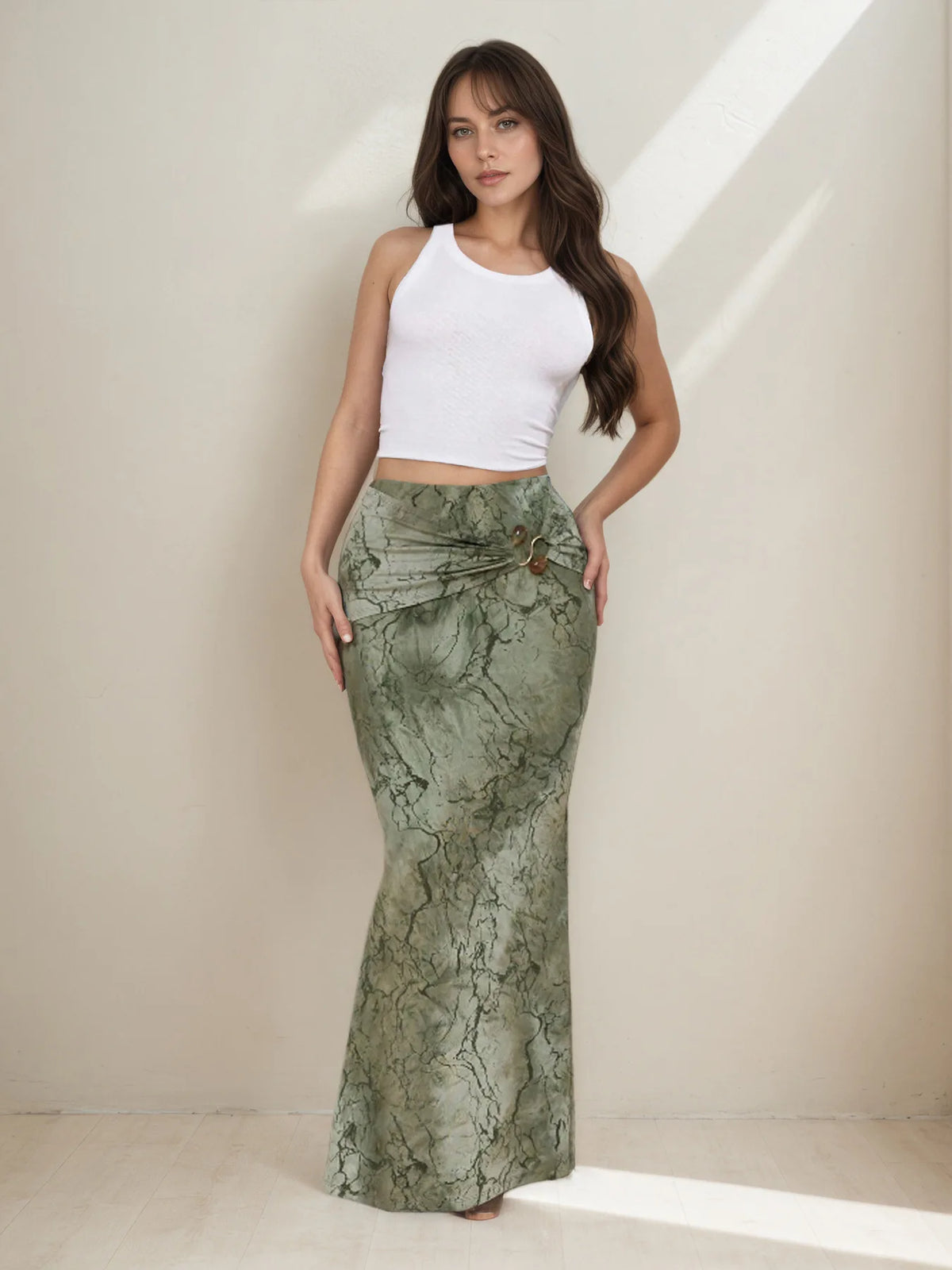 BKLD Vintage Skirts 2026 Summer Vacation Outfits Fashion Printed New Y2k Clothes Women Slim Long Skirts Sexy Party Clubwear