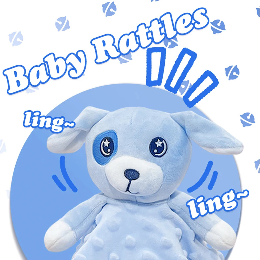 Newborn Baby Blanket with Name Custom Stroller Sleeping Dolls Animal Security Towel Gift Set for Baby Shower Gifts