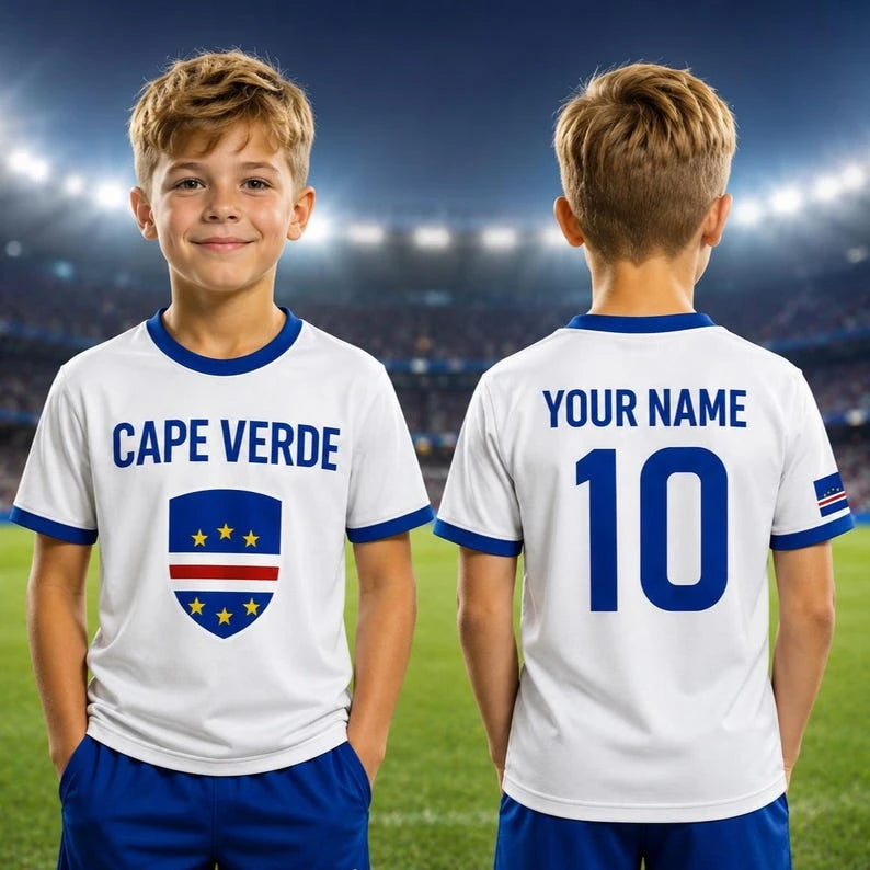 New Cape Verde football jersey Cape Verde football shirt family jerseys crew neck T-shirt quick-drying moisture-wicking