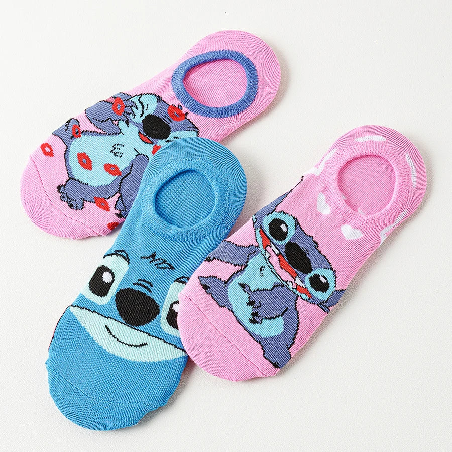 10Pairs Potdemiel Unisex Cartoon Anime Socks Men Women Hip Hop Street Style Funny Casual Short Boat Socks