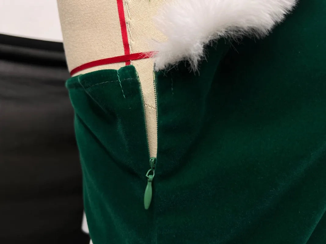 New Christmas Dress Christmas Party Stage Performance Costume Christmas Sexy Dress Green