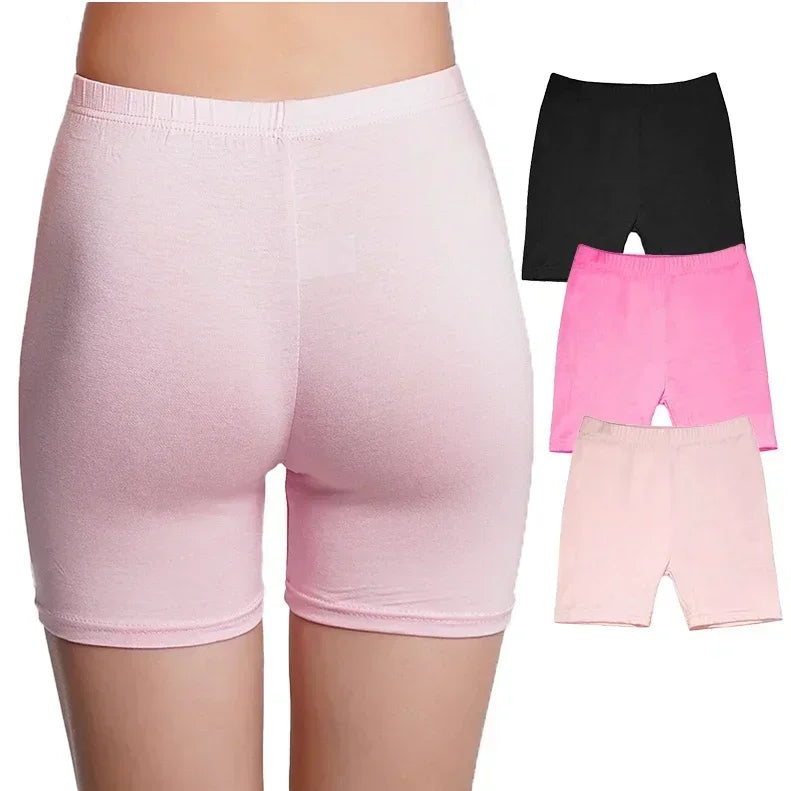 4pcs Girls Safety Pants Modal Dance Leggings Shorts Soft Candy Color Panties Girls Underwear Short tights Aged 3-12 Years