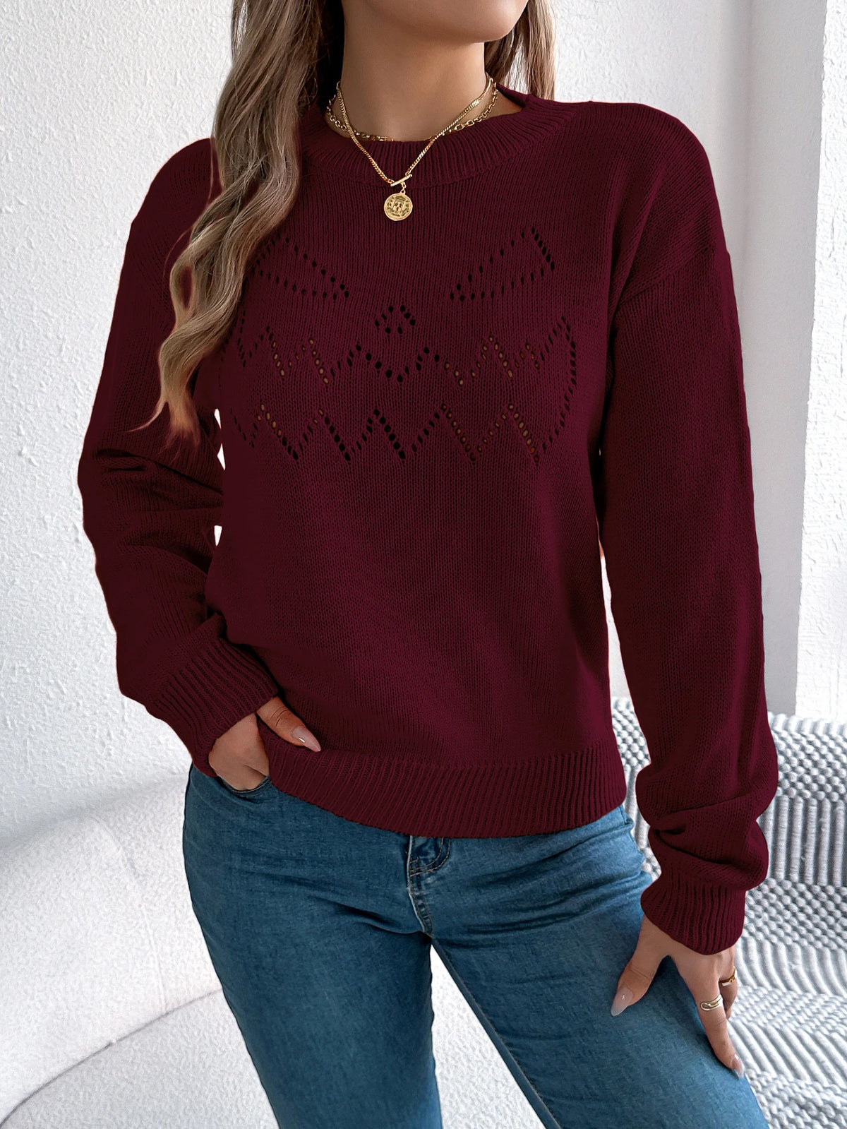 Halloween Women Sweaters for Autumn Winter Casual Solid Color Pumpkin Pattern Long Sleeve Knitted Pullover Tops Orange Khaki Red