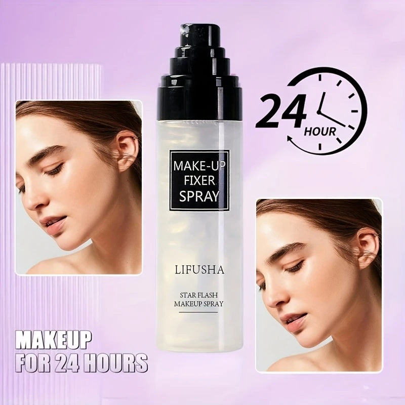 Makeup Setting Spray,Oil Control Lightweight Quicksand Setting Spray 100ml,Moisturizing Long Lasting For 16h Toner Set Makeup