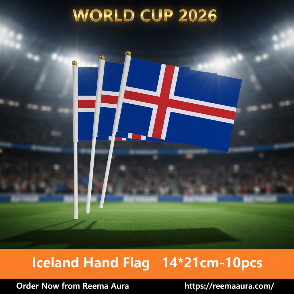 European Country Hand Waving Flags - أعلام أوروبية يدوية للتشجيع والاحتفالات