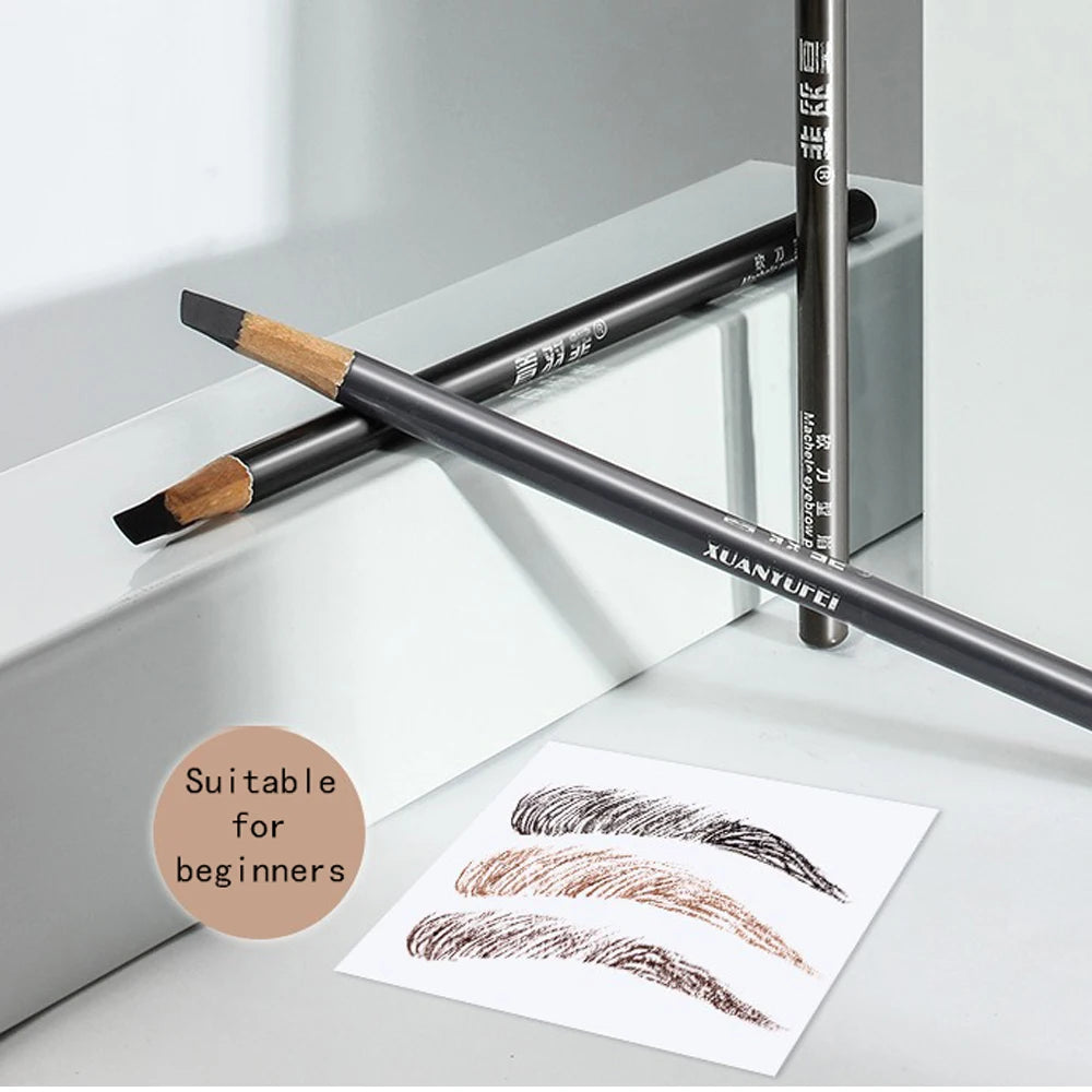 Hard core machete eyebrow pencil, designed for makeup artists, with long-lasting and distinct lines