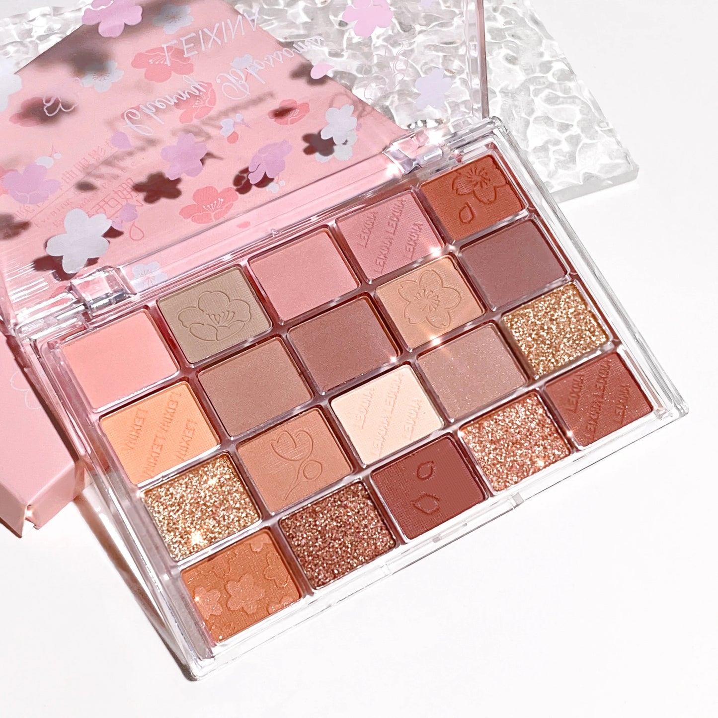 20 color eyeshadow tray, matte shimmer high pigment makeup, multi-color brown tone long-lasting daily wear eyeshadow, suitable f
