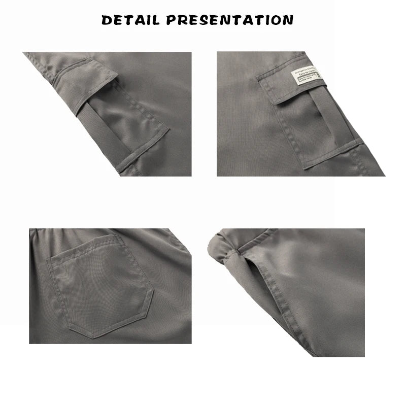 New Men’s Summer Casual Shorts – Solid Drawstring Knee-Length