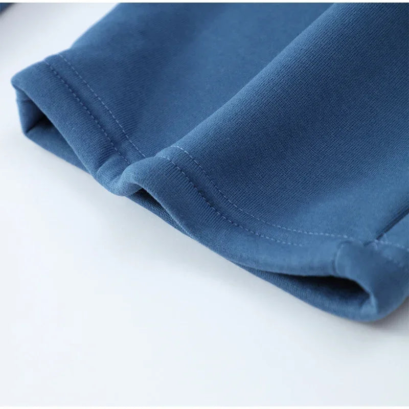 Solid Couple's Hooded Sweatshirt 2 Piece Set Casual Loose Sweatpants Suit Autumn Male Jogging Sweatshirt Trousers Outfits Suits