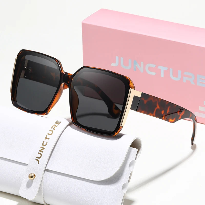 JUNCTURE Fashion Women Sunglasses dress up Sun Glasses Big frame Gradient Lady Glasses Party Holiday Gifts Sunglasses for Women