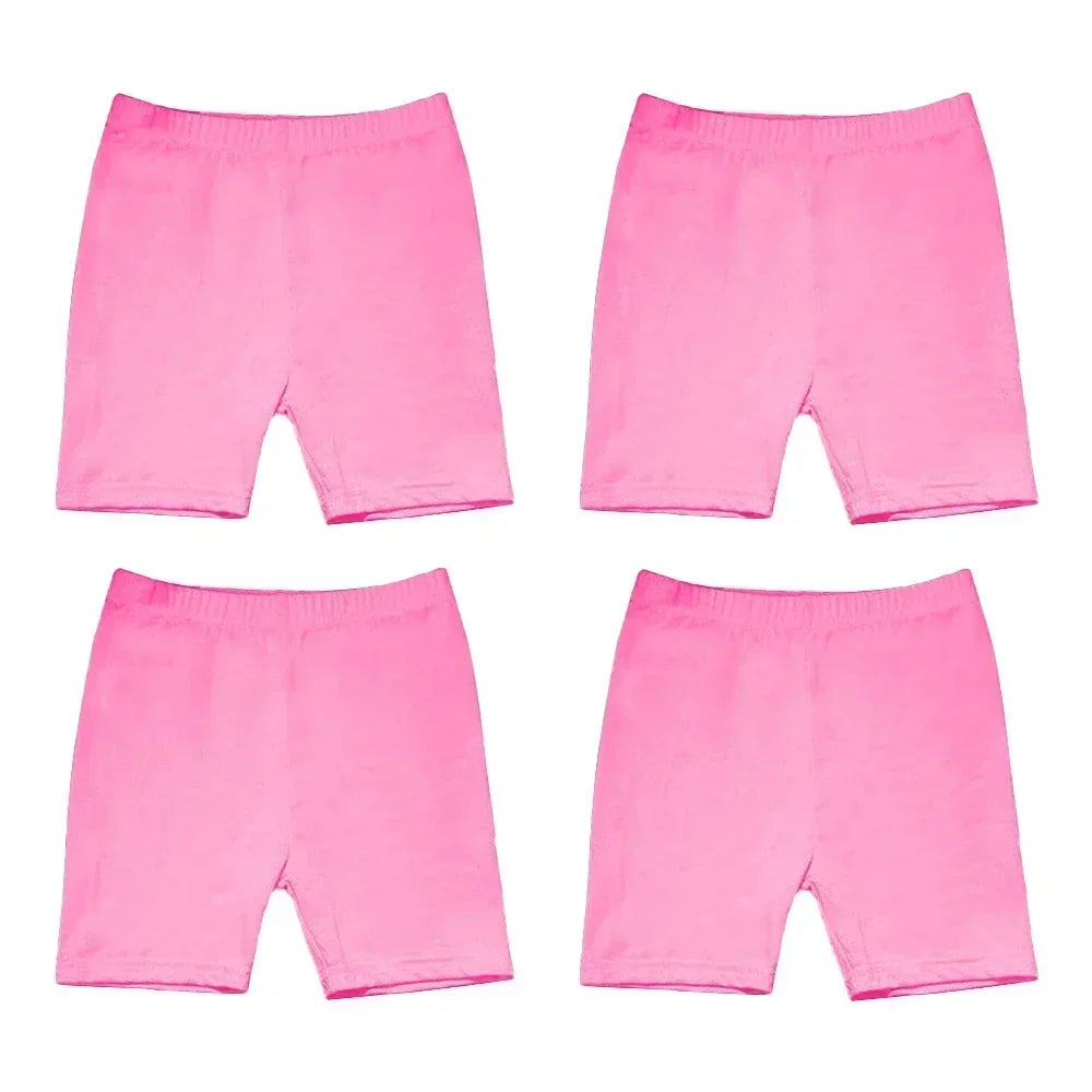 4pcs Girls Short Safety Pants Candy Color Modal Dance Leggings Kids Underwear Children Summer Cute Shorts Underpants 3-12 Years