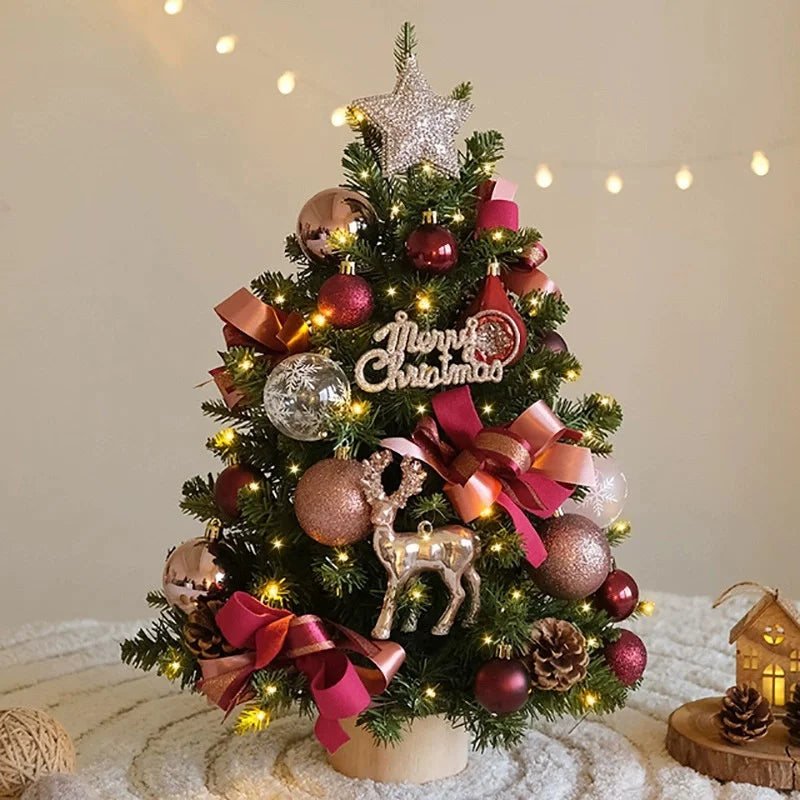 1PC Christmas Decoration Christmas Tree Desktop Small Tree Ornaments New Year Navidad Gift Christmas Festival Party Supplies