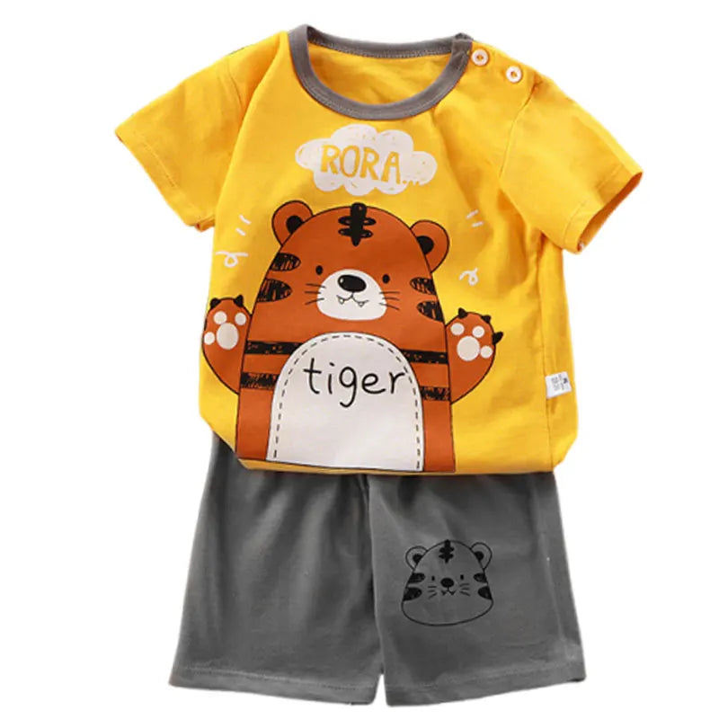 Kids Sets  Children Clothes Boys Girl T-shirt Shorts 2PCS Summer Cotton Short sleeve Baby Children Clothing  Suit Cotton Comfort
