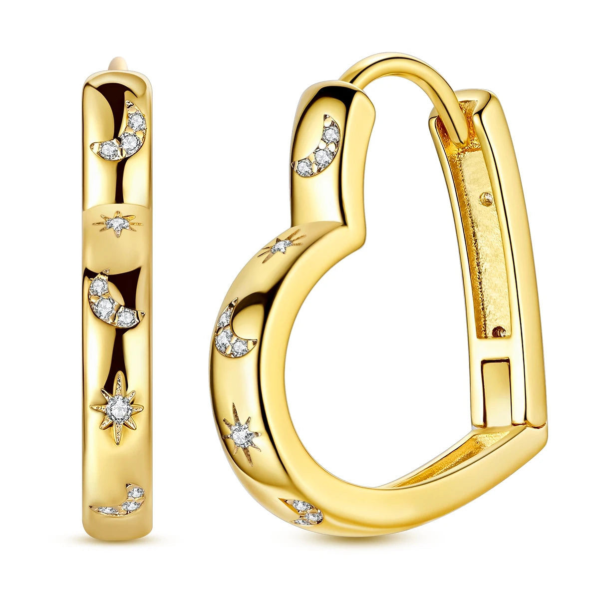 925 Silver Hoop Earring For Woman Rose Gold Yellow Pendientes Original Minimalist Earring Jewelry