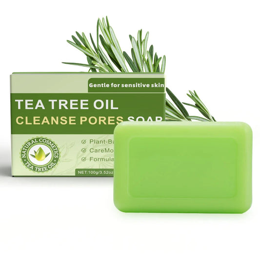 Tea Tree Oil Extract Cleansing Soap 100g Gentle Deep Cleansing Facial Soap Soothing And Moisturizing For Face Body