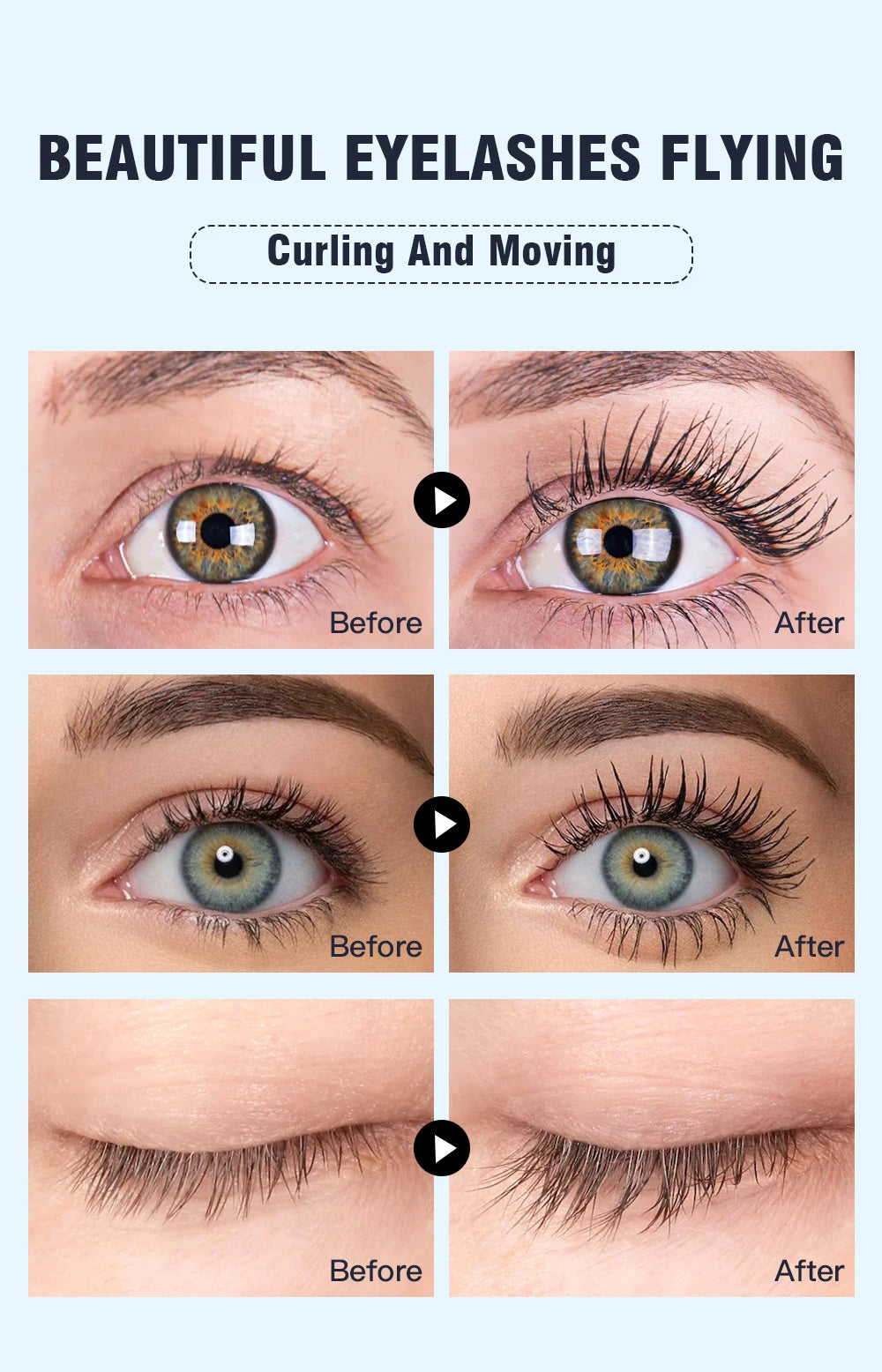QIBEST Enhancer Eyelash Growth Serum Treatment Fast Eyelash Growth Powerful Lift Lengthening Thicker Lashes Product Eyes Makeup