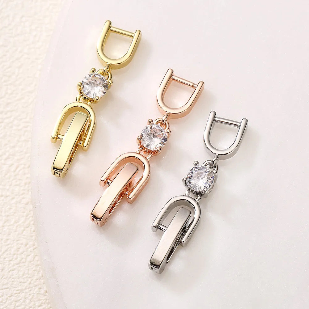 ZAKOL Three Colors Necklace Bracelet Extenders Simple Extension Fold Over Clasp for Jewelry Making Wholesale
