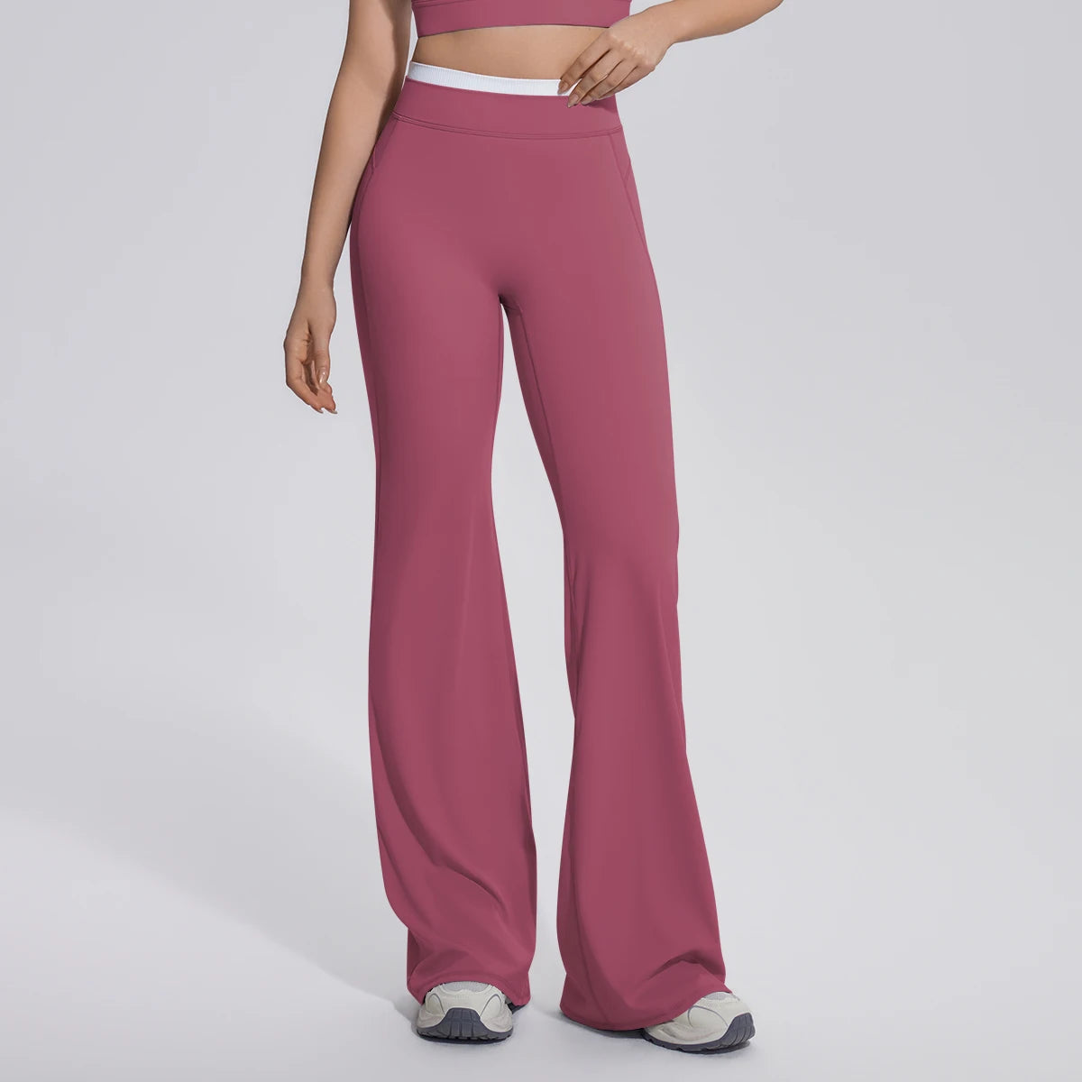 Rooftrellen Summer Woman Loose Breathable Yoga Wide Leg Pants Gym Running Quick Drying Yoga Pants High Stretch Bell-bottoms