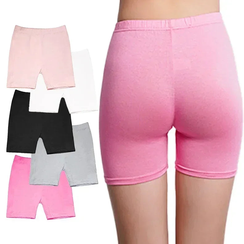 4pcs Girls Safety Pants Modal Dance Leggings Shorts Soft Candy Color Panties Girls Underwear Short tights Aged 3-12 Years