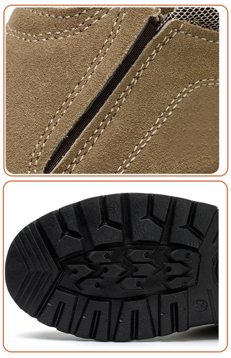 NYWOOH Men Anti Puncture Work Sneakers Breathable Safety Boots Male Soft Sole Wear Resistant Shoes Non-slip Protective Footwear