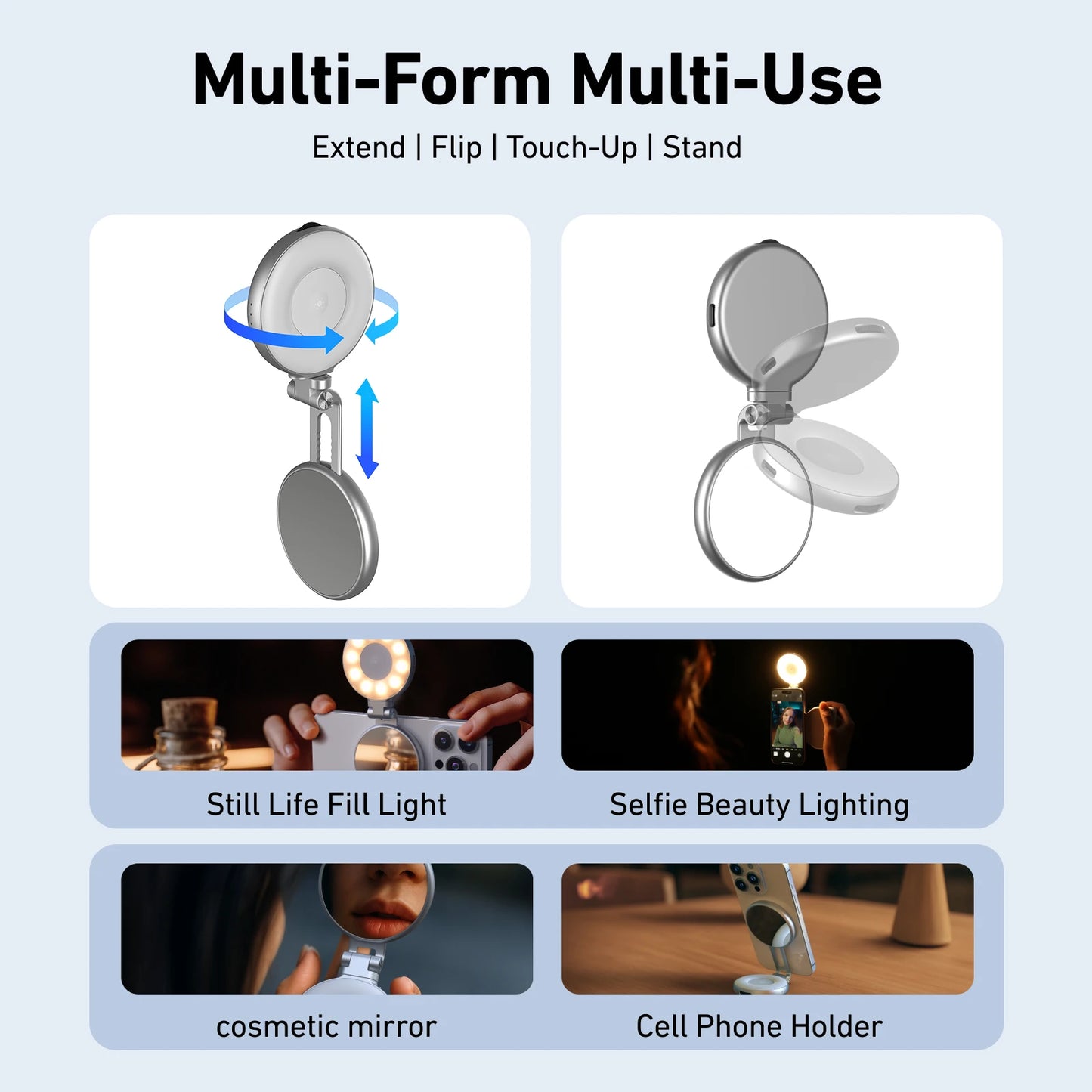 TELESIN Magnetic Phone Camera Hand Grip with Remote Control