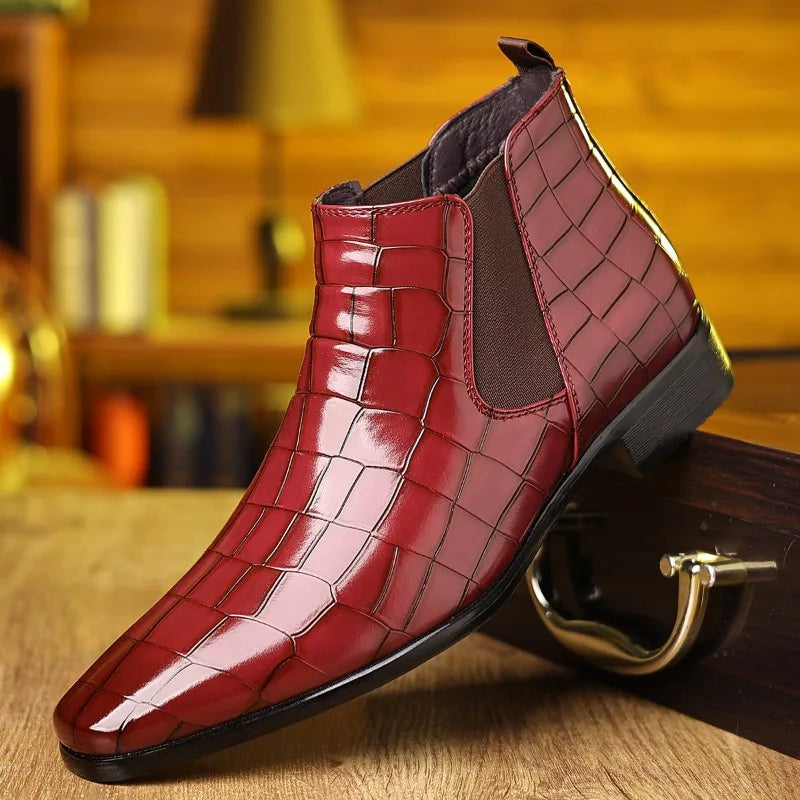 Classic Men's Leather Boots New Luxury Comfortable Boots High End Formal Business Shoes for Men Casual Ankle Boots Large Size 48