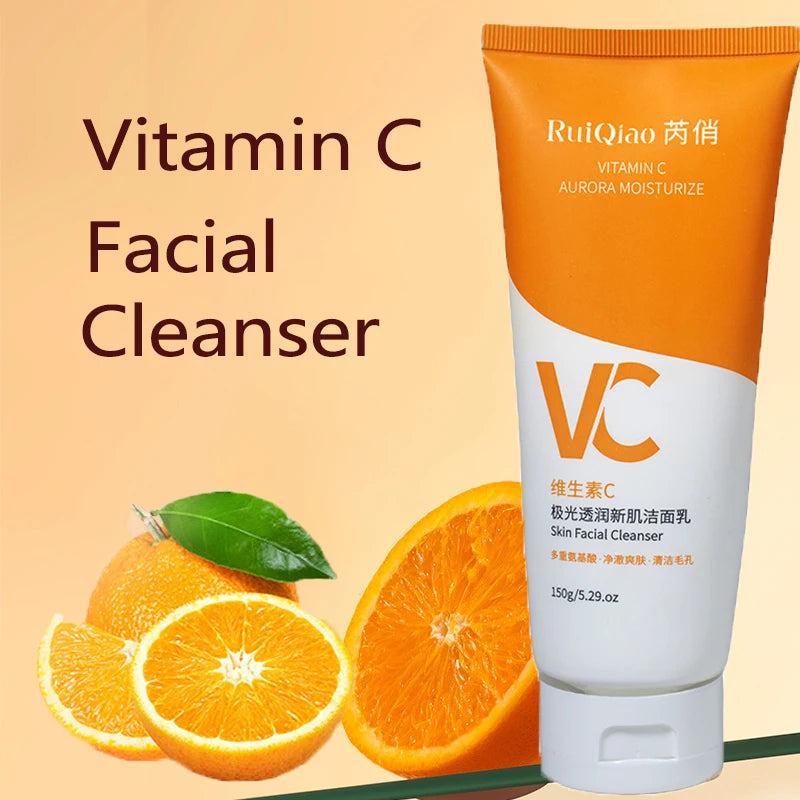 Vitamin C Facial Cleanser Skin Deep Cleansing Moisturizing Blackhead Removal skincare Face Wash Foam Face Cleanser Skin Care