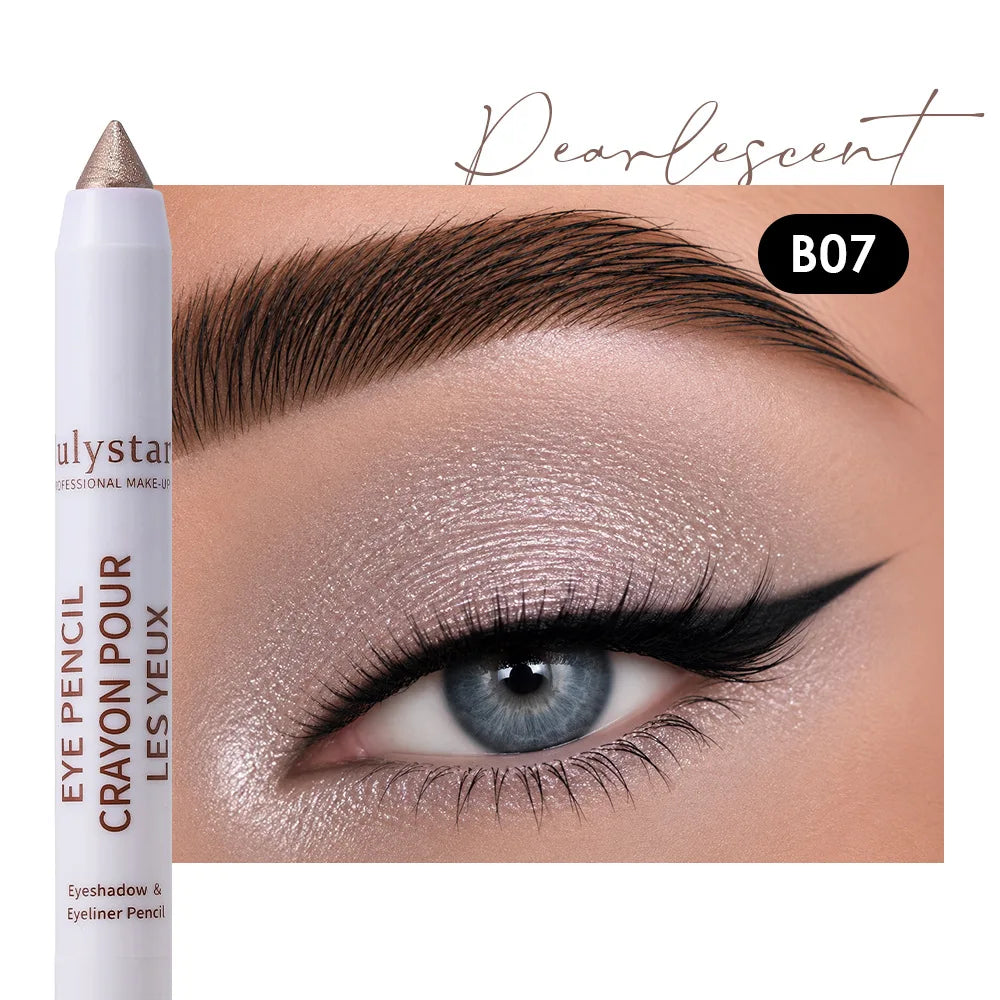 18colors Eyeshadow Stick Matte Shimmer Multi-color Waterproof High Pigmented Eyeshadow Pencil Crayon Makeup Tool Eye Cosmetics