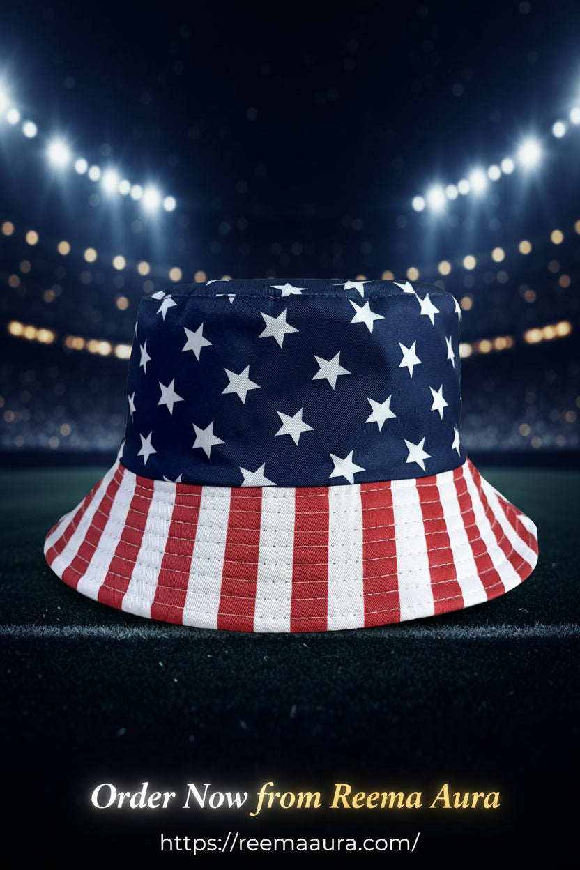 Reversible National Flag Print Bucket Hat - قبعة باكيت قابلة للعكس بتصميم أعلام الدول