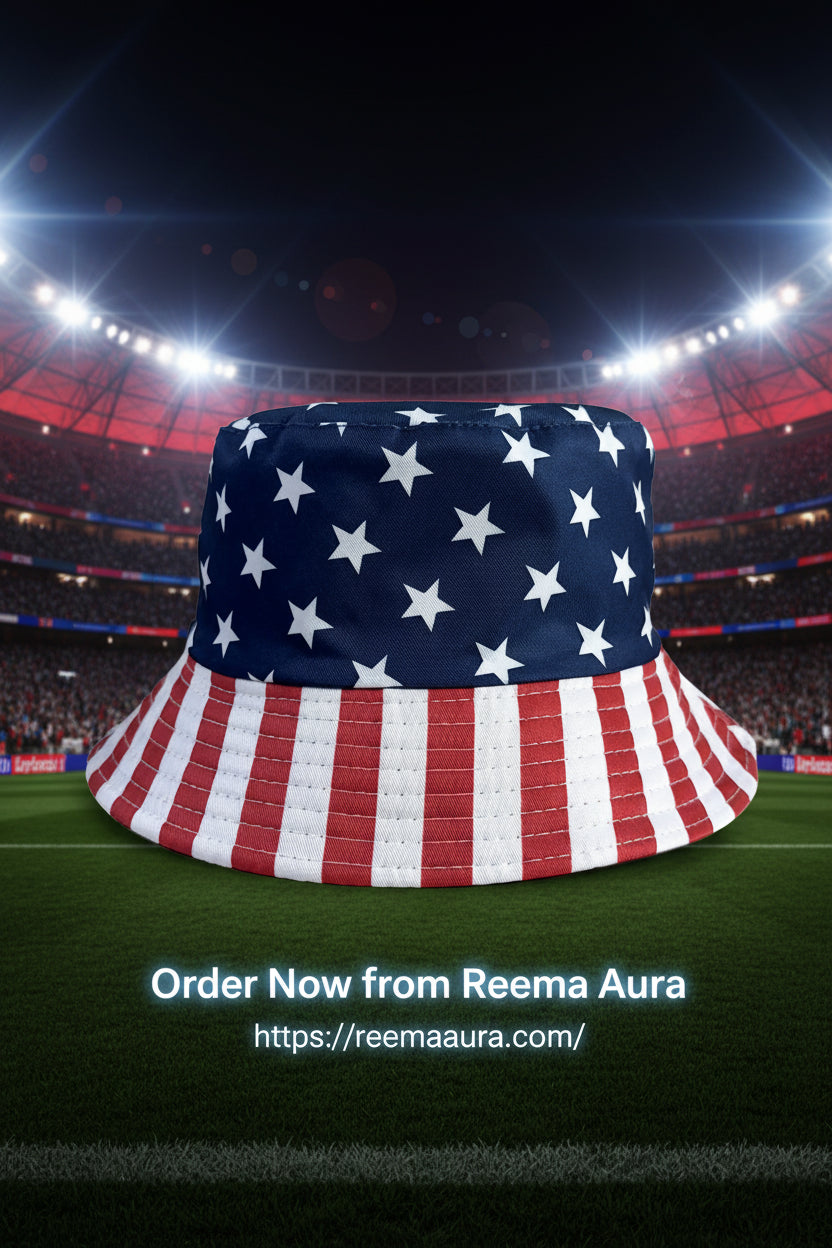 Reversible National Flag Print Bucket Hat - قبعة باكيت قابلة للعكس بتصميم أعلام الدول