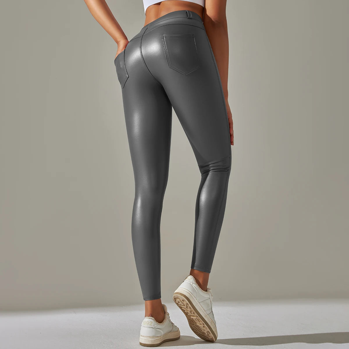 Trendy New WOMEN'S Leggings High Waisted Tight and Sexy Leather Pants Colorful Yoga Pants for Women