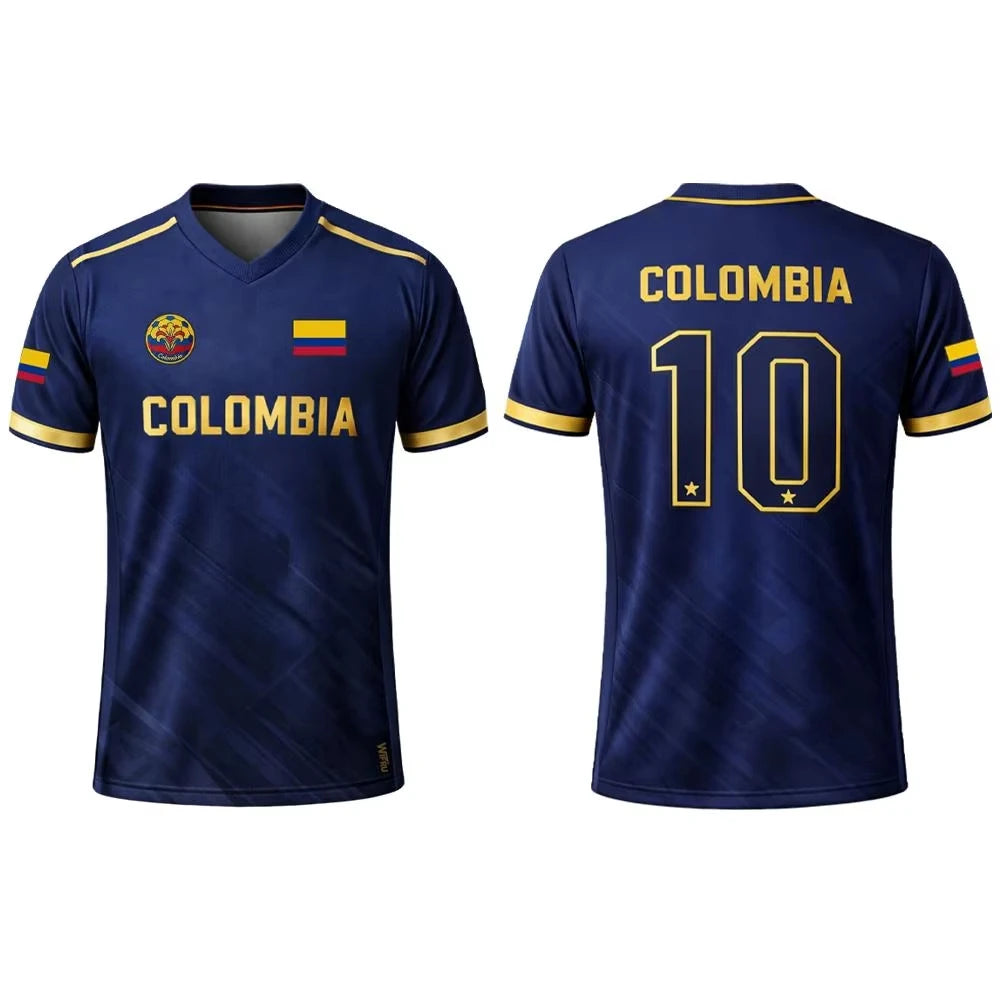 Colombia Flag 3D Printed Jersey Family Edition for Kids Adults T Shirt Outdoor Sports Quick Dry Breathable Tee for Outdoor Sport