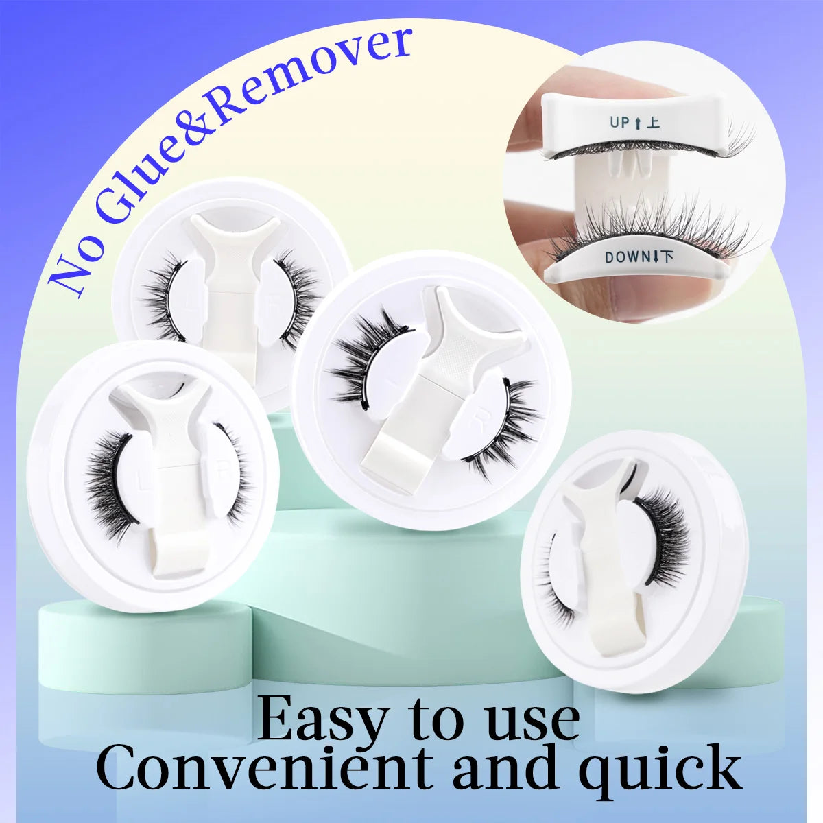 Reusable Magnetic Eyelash 1 Pair Magnetic False Eyelashes Natural Long Mink Lashes Extension Makeup Set Faux Cils Tweezers Hot