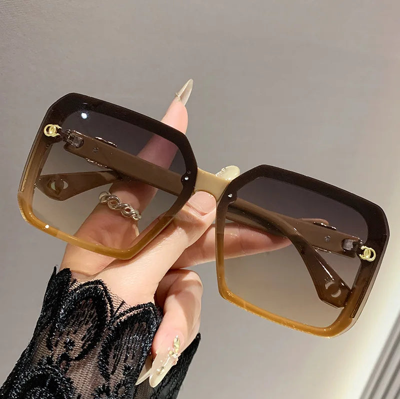 Women’s Classic Box Sunglasses – Grey Lens, TR+Metal Frame (Spring 2025)