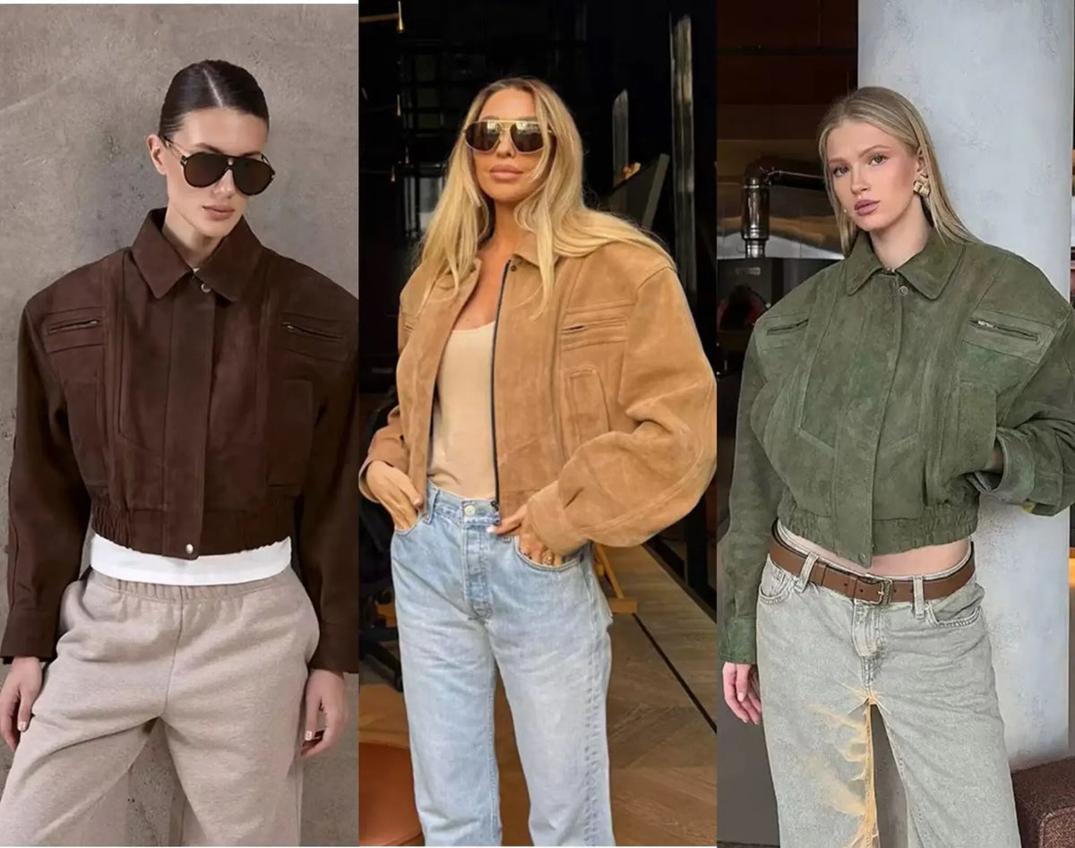 Vintage Women Leather Jacket 2026 New Autumn Winter Solid Zipper Lapel Collar Short Coat Long Sleeve Pockets Fashion Outerwear